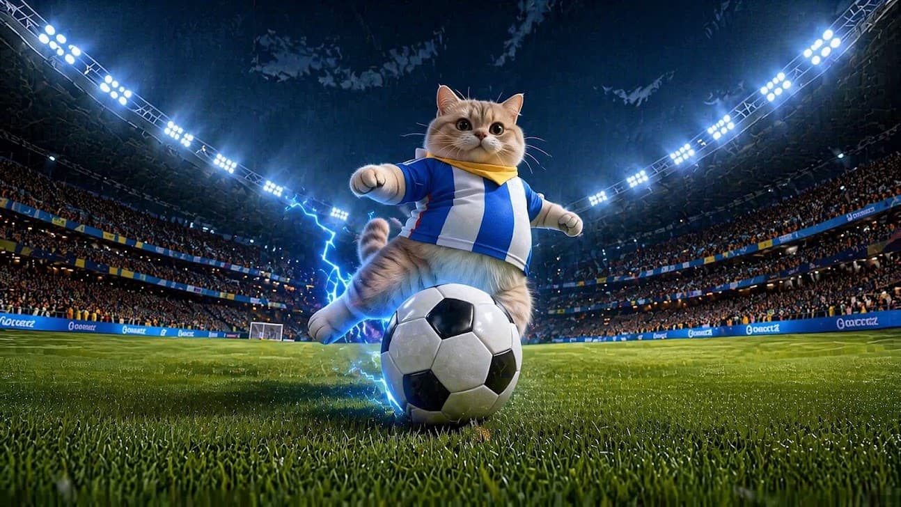 Filmora AI generated football scene example
